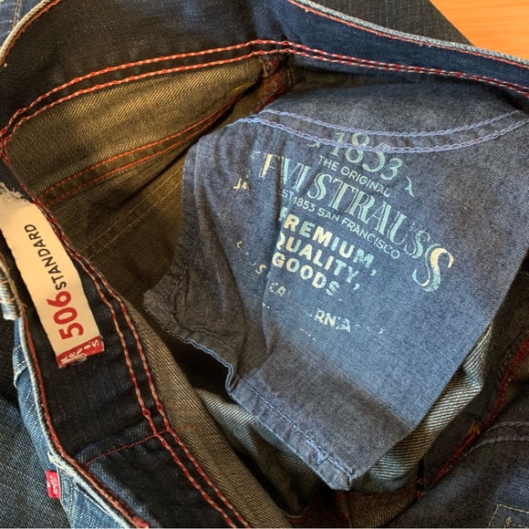 Levi's 506 Standard Rise Mens Size 31 x 32 Zipper Pockets Denim Jeans - Picture 7 of 16